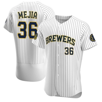 Men's J.C. Mejia Milwaukee Brewers Replica Gray Road Jersey