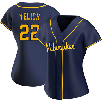 Top-selling Item] Christian Yelich 22 Milwaukee Brewers Alternate Player  Elite 3D Unisex Jersey - Navy