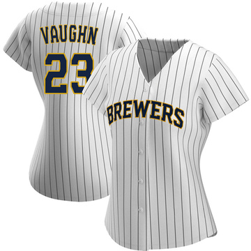 Youth Milwaukee Brewers Greg Vaughn Replica Gray Road Jersey