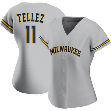 Brewers Infielder ROWDY TELLEZ Signed Custom Replica Cream Jersey AUTO - JSA