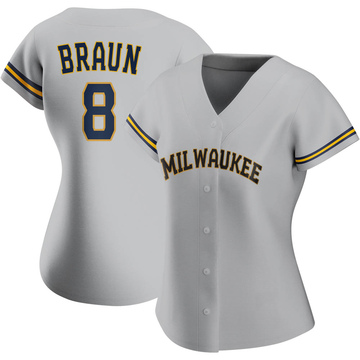 MLB Women's Milwaukee Brewers Ryan Joseph Braun White/RYL Pinstrp Short  Sleeve 5 Button Synthetic Replica Baseball Jersey (White/RYL Pinstrp,  Small) : : Sports, Fitness & Outdoors