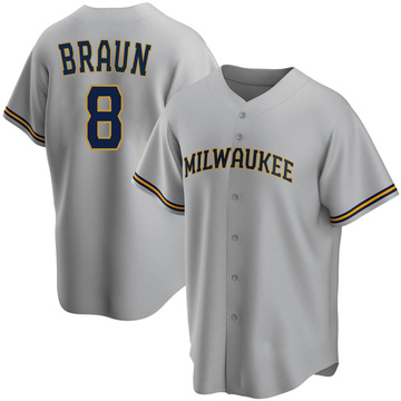 Brewers Charity Auction: Ryan Braun 2012 Game-Used Road Grey Jersey  EK205990